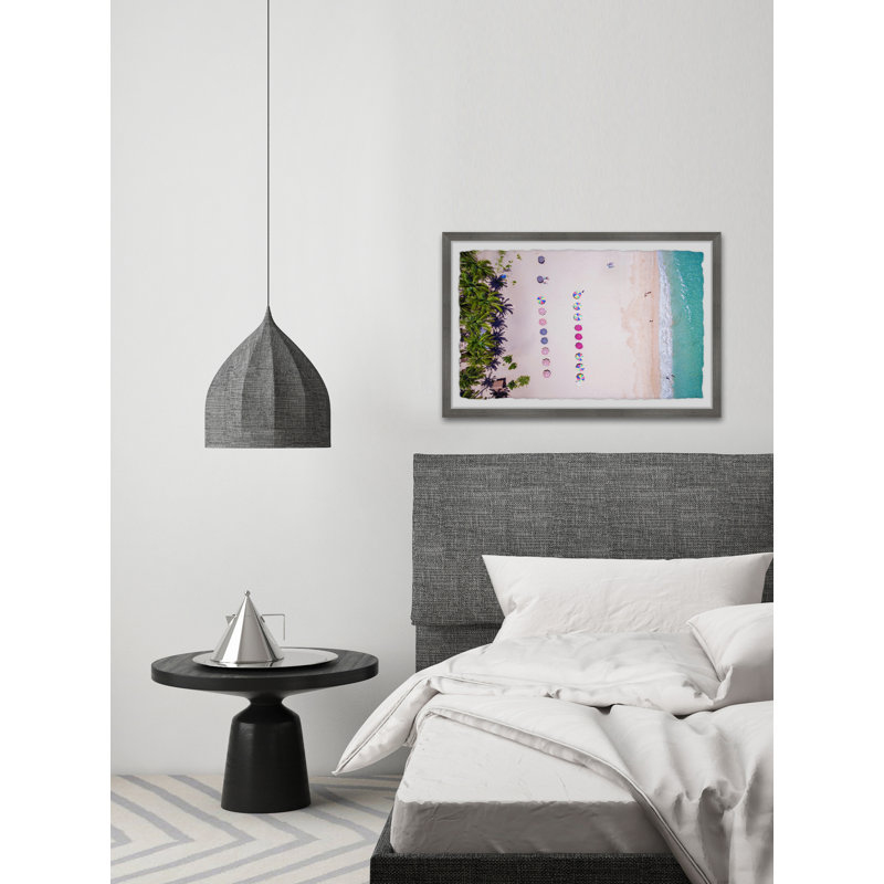 Beach Shelters - Single Picture Frame Painting, 41 cm H x 61 cm W