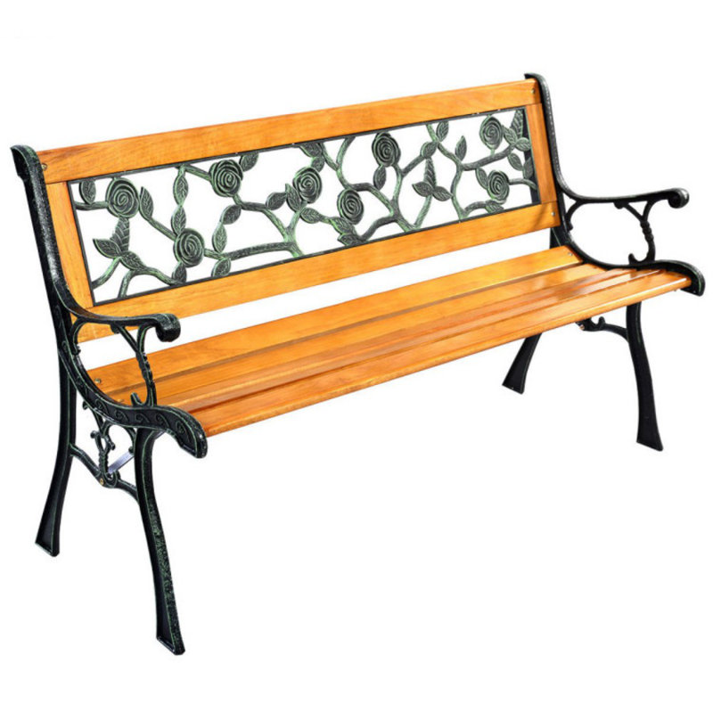 Banc de patio extérieur en fonte