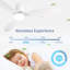 Ventilateurs de plafond encastrés intelligents 52 po avec lumières