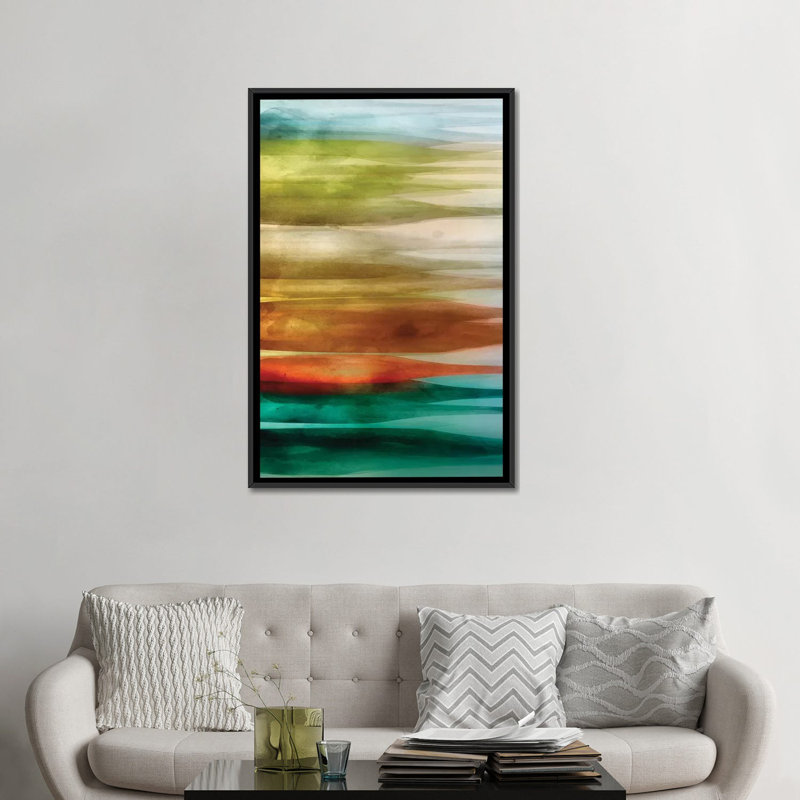«Sideway» par PI Studio - impression sur toile tendue, H 26 po x l 18 po x P 1,5 po, Toile avec cadre noir, Pas de tapis