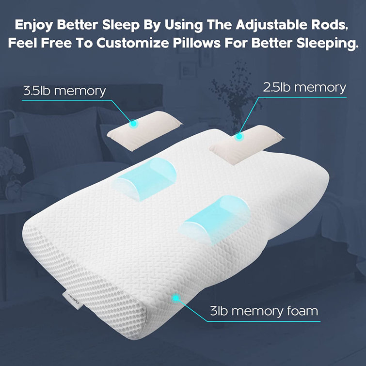 Orthopedic Neck Pain Pillow Contour Memory Foam Cervical Pillow Ergonomic 