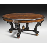 84" Walnut Solid Wood Pedestal Dining Table