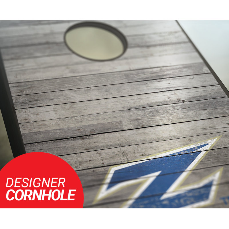 Ensemble de cornhole en bois massif 2 'x 4' NCAA, Université d'Akron