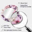 Motif botanique printanier fleurs mauves - miroir mural décoratif de forme unique floral, miroir asymétrique de chalet, impression d'art en métal-107230387