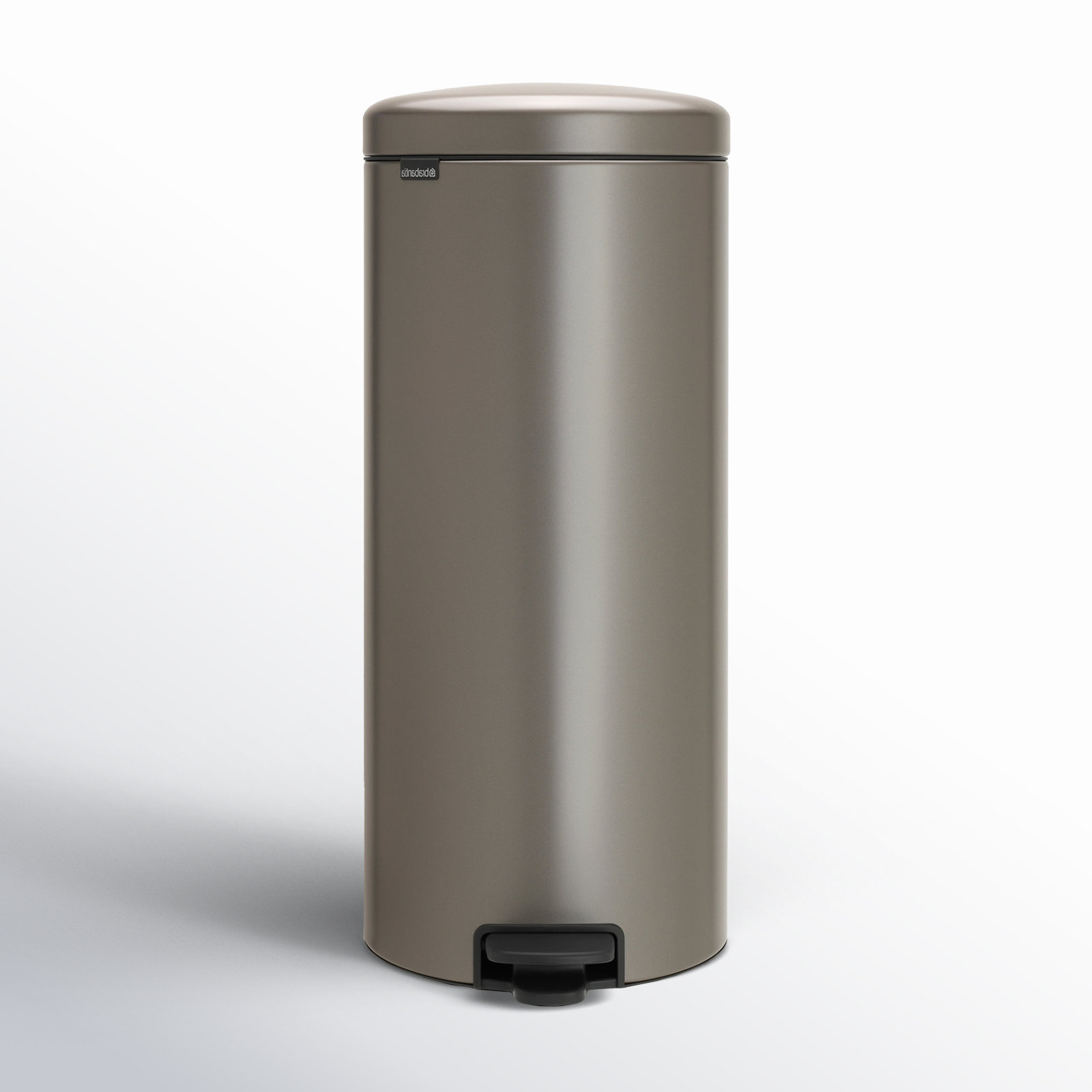 Brabantia Newicon 8gal Step-On Trash Can, Platinum