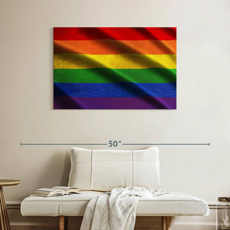 Drapeau LGBT, H 26 po x l 39 po