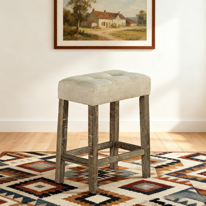 Ensemble de table bistro 3 pièces avec 2 tabourets de bar rembourrés sans dossier capitonnés pour les petits coins repas, les petits appartements et les espaces de rassemblement décontractés
