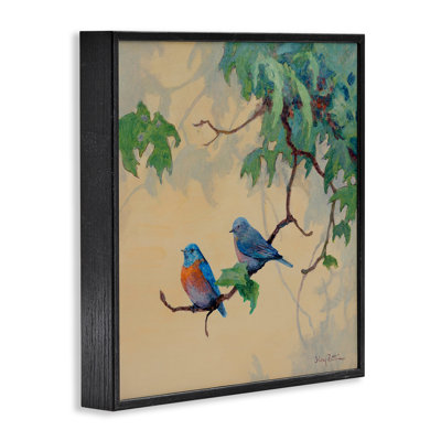 Birds Together Framed Giclee Art, design by Floy Zittin