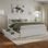 Lit plateforme en bois massif Kindig Cottage avec pied de lit et tiroirs de rangement assortis
