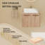 Meuble-lavabo simple mural 23,63 po avec plateau en céramique Alyxia
