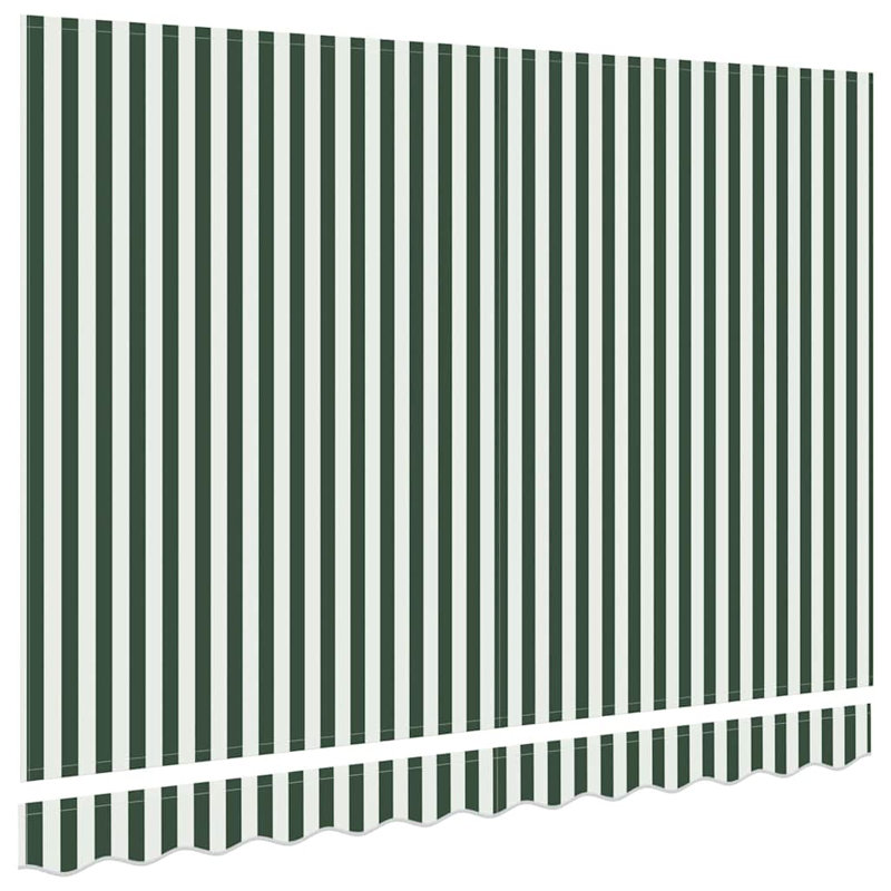 VidaXL Retractable, Green/White, 280cm W x 195cm D, Striped