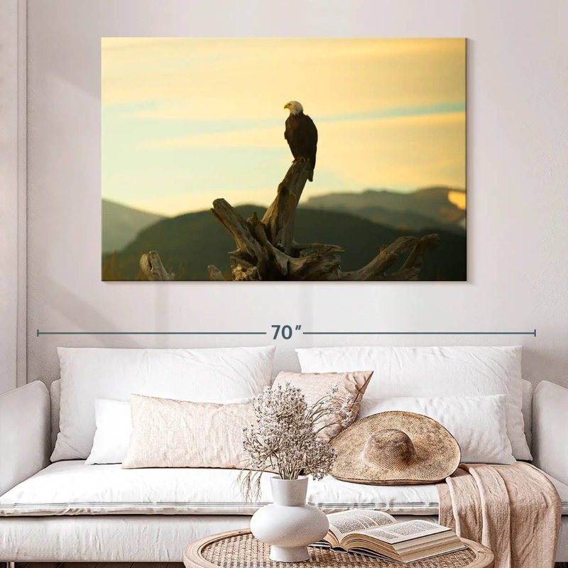 Eagle At Sunset, 34" H x 51" W
