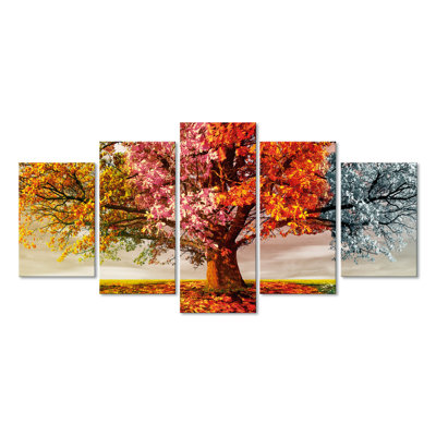 5 Piece No Frame Print on Canvas