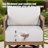 Sereno Patio 4 Person Aluminum Conversation Set With Round Coffee Table And Swivel Club Chairs And Cushions-2047041984