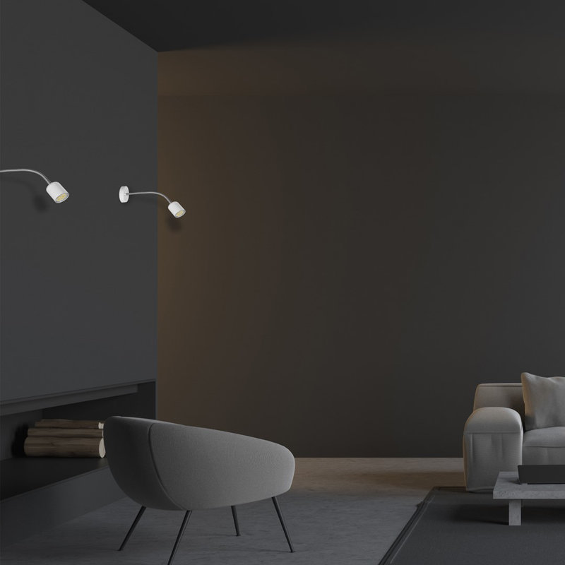 Clarksdale Wall Spotlight, White