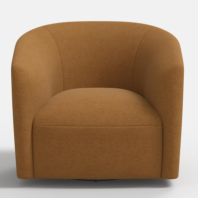 Chaise pivotante Lana en ambre Zuma, Polyester brun