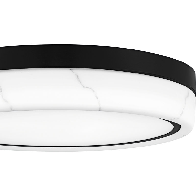 Gasper Integrated LED Matte Black Flush Mount