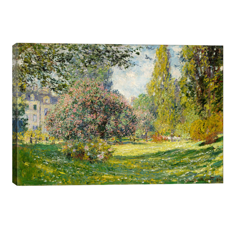 Landscape: The Parc Monceau - Wrapped Canvas Painting, 30.48 cm H x 45.72 cm W