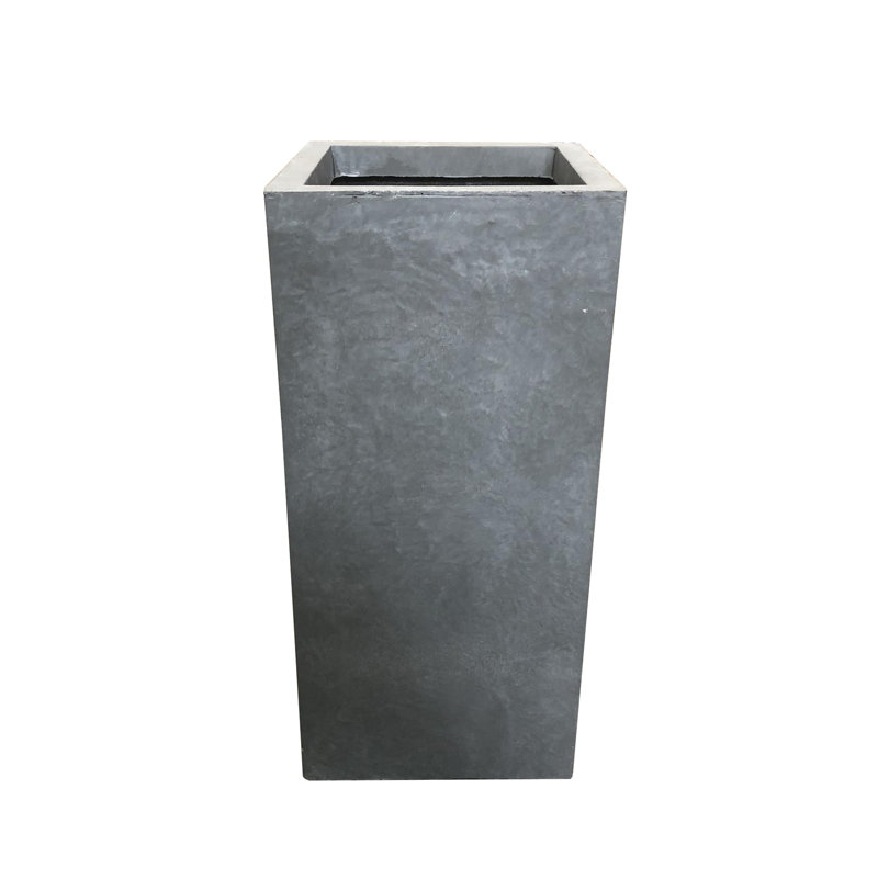 Planter, Natural Concrete, 20" H x 9" W x 9" D