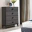 Commode de chambre à coucher avec plateau en faux marbre et 4 tiroirs