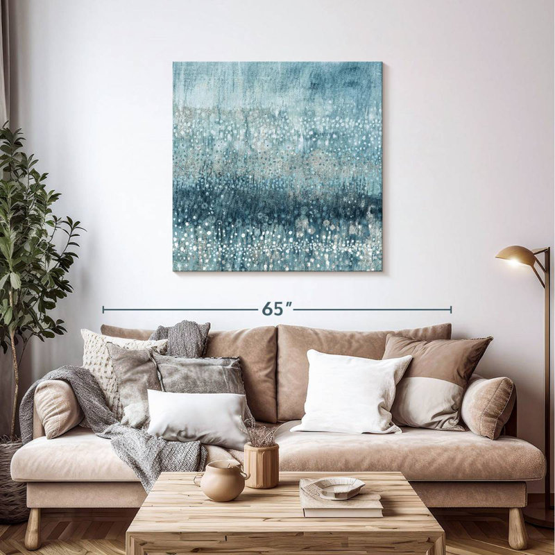 Rain Avery III Blue Silver, 39" H x 39" W