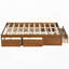 Grand lit plateforme avec 6 tiroirs de rangement, lit de rangement en bois de pin-132685910