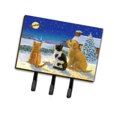 Metal Wall Organizer with Key Hooks