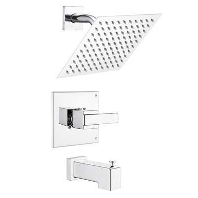 High Pressure Replacement 8" Rain Shower Faucet Tub Trim Kit For Delta 13/14 Series