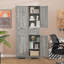Armoire de rangement haute 67,13 po avec 2 portes et 1 tiroir-1603845154