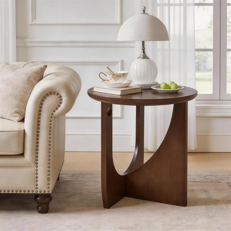 Table d'appoint 100% bois massif, table de bout en bois naturel, table centrale rustique, décor simple pour le salon