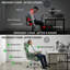 Fauteuil de direction ergonomique robuste à haut dossier avec repose-pieds rétractable, 400 lb, vert-569021286