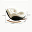 Chaise berçante en suède blanc moderne-609944296