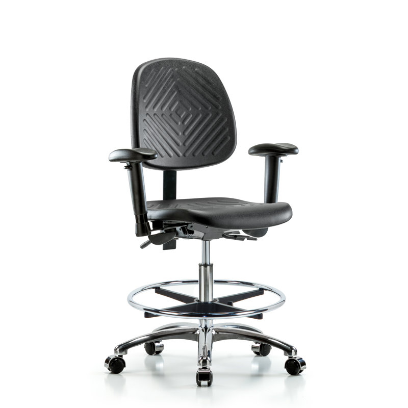 Kari Drafting Chair, Casters, Included, Adjustable
