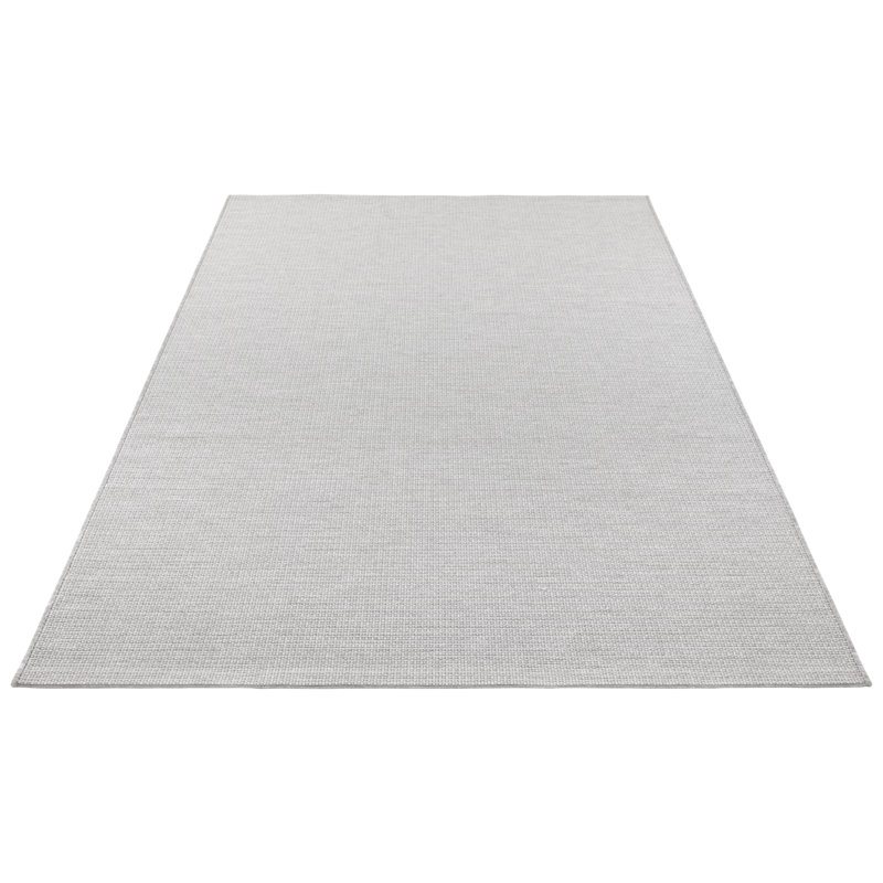 Millau Flatweave Light Grey/Cream Indoor/Outdoor Rug, Rectangle 140 x 200cm