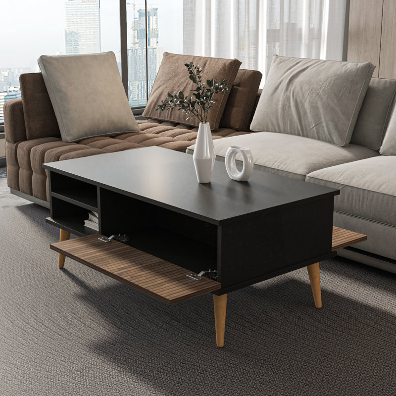 Como 46cm H x 110cm W Coffee Table, Black