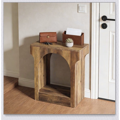 Table de bout arquée avec rangement à 2 niveaux, parfaite pour la vie moderne Mid-Century et une organisation améliorée