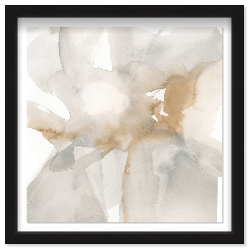 Neutral Flow II Shadowbox Abstract Print by Oliver Gal, Black Frame, 12 x 12, 41.5"H x 41.5"W, Black Frame