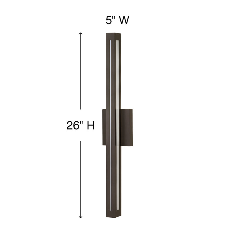 Bronze 26" Dimmable LED Wall Sconce with Acrylic Lens