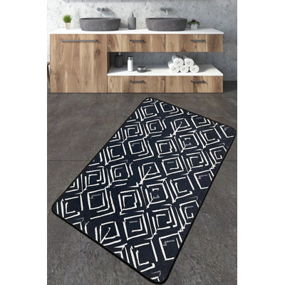 Tapis de bain antibactérien, antidérapant, 2,3 x 4,0 pieds | 100% polyester, hauteur des poils: 0,4 pouce, 20,5 oz / pied carré | Lavable à la machine, facile d'entretien, parfait pour la sécurité et le confort de la salle de bain | Durable et élégant pour la maison
