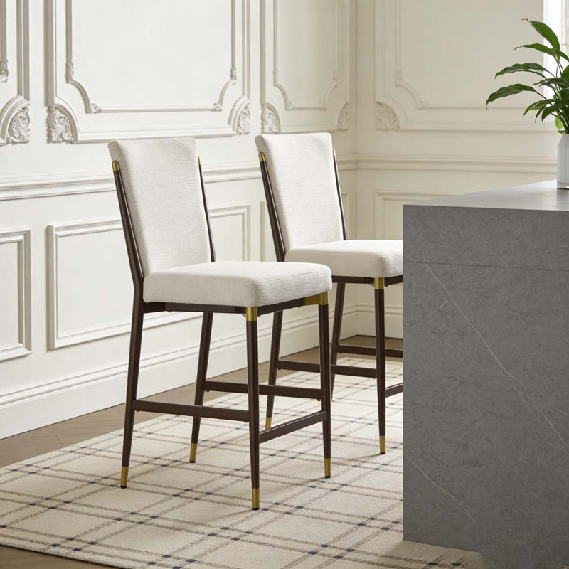 TABOURET DE COUPLE MODERNE, Brun + beige