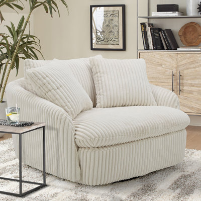 Brieona Upholstered Swivel Chair And A Half