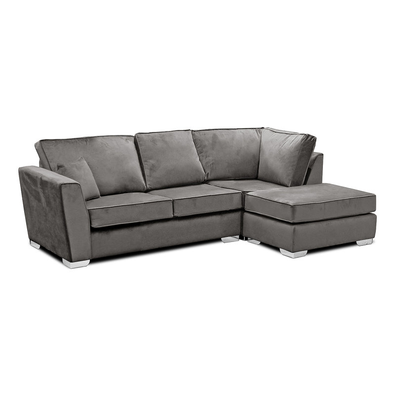 Quade Reversible Modular Corner Sofa, Grey, Right Hand Facing