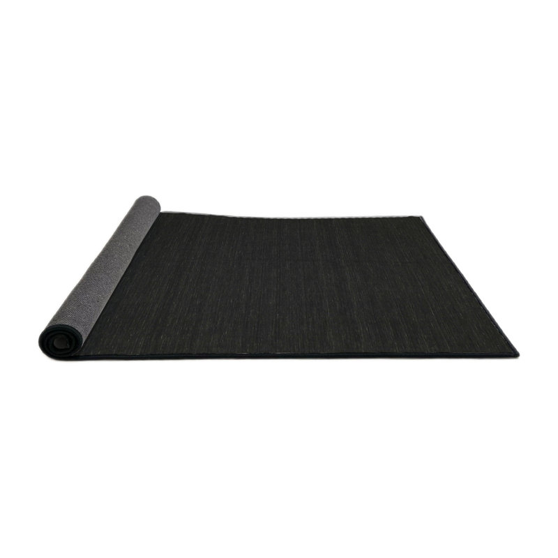 Tapis de zone noire contemporaine, Rond 3 pi