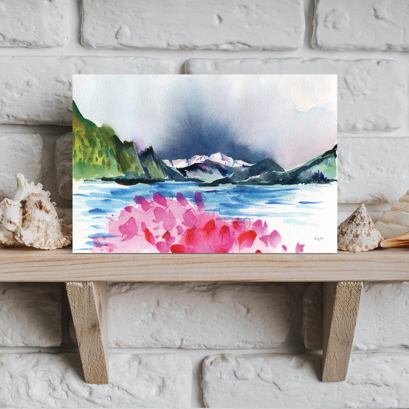 Art mural abstrait contemporain Moody Cove, H 12 po x l 18 po