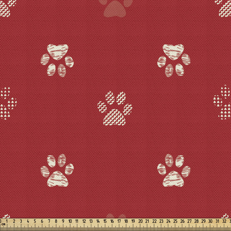 Tissu avec empreintes de pattes, l 36 po x L 58 po
