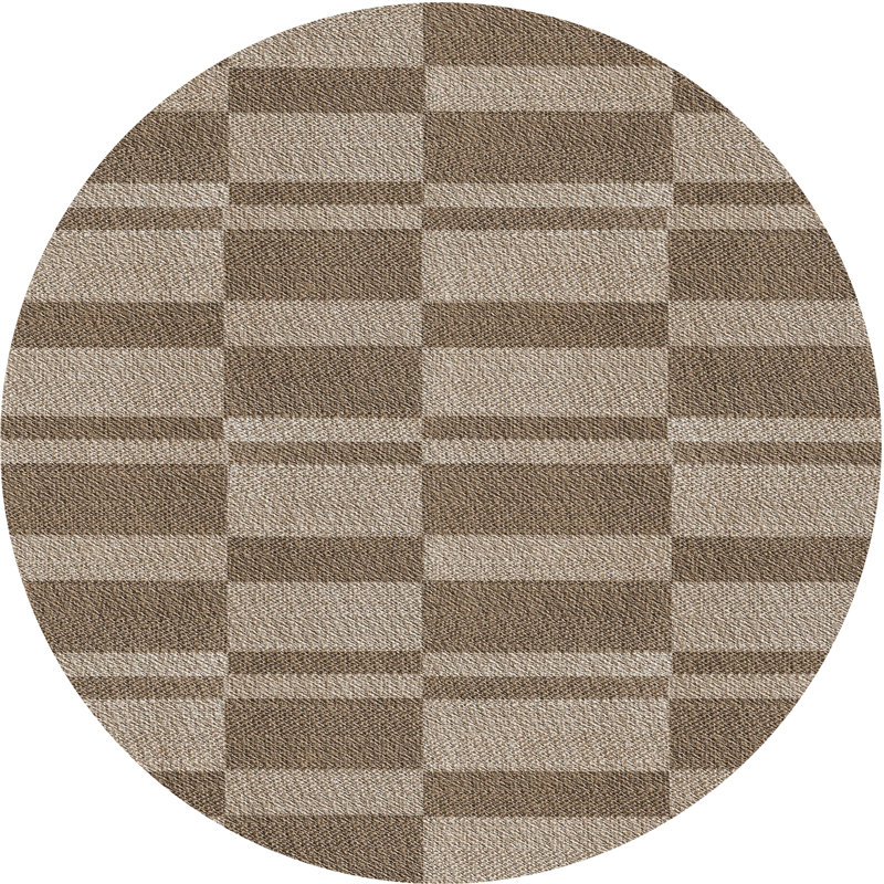 Tapis de surface d’amande à motifs, Rond 3 pi