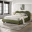 Mobilier de chambre à coucher en bois de chignon rond vert olive-368377352-368377354