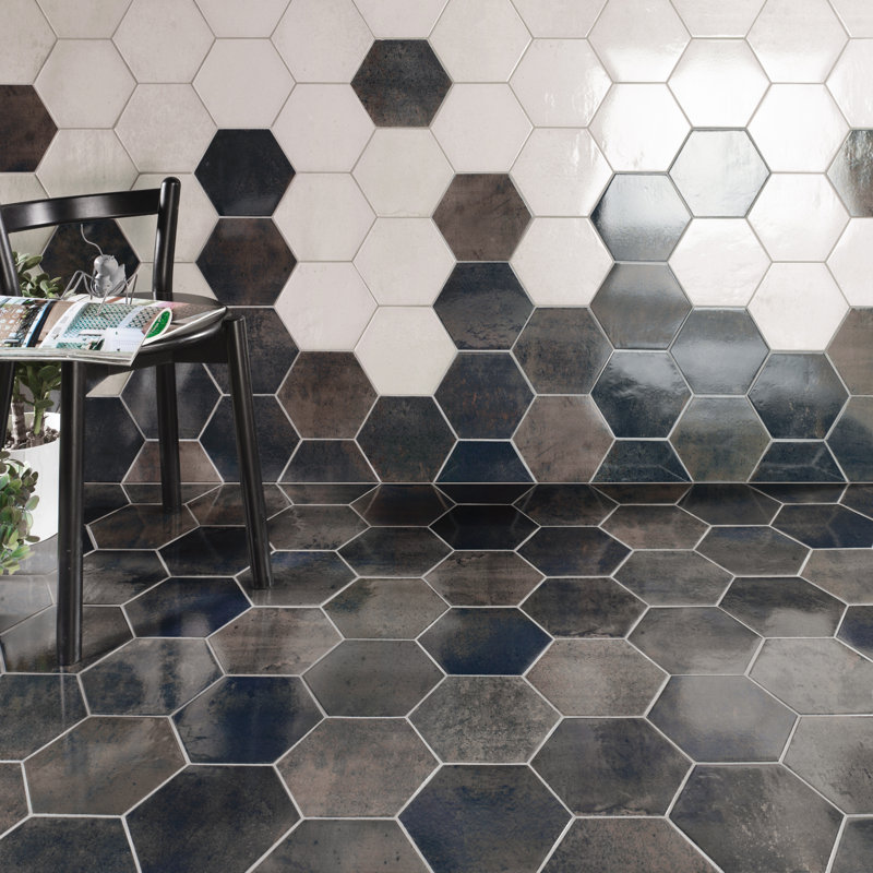 Capri 7" x 8" Porcelain Stone Look Wall & Floor Tile, Cream