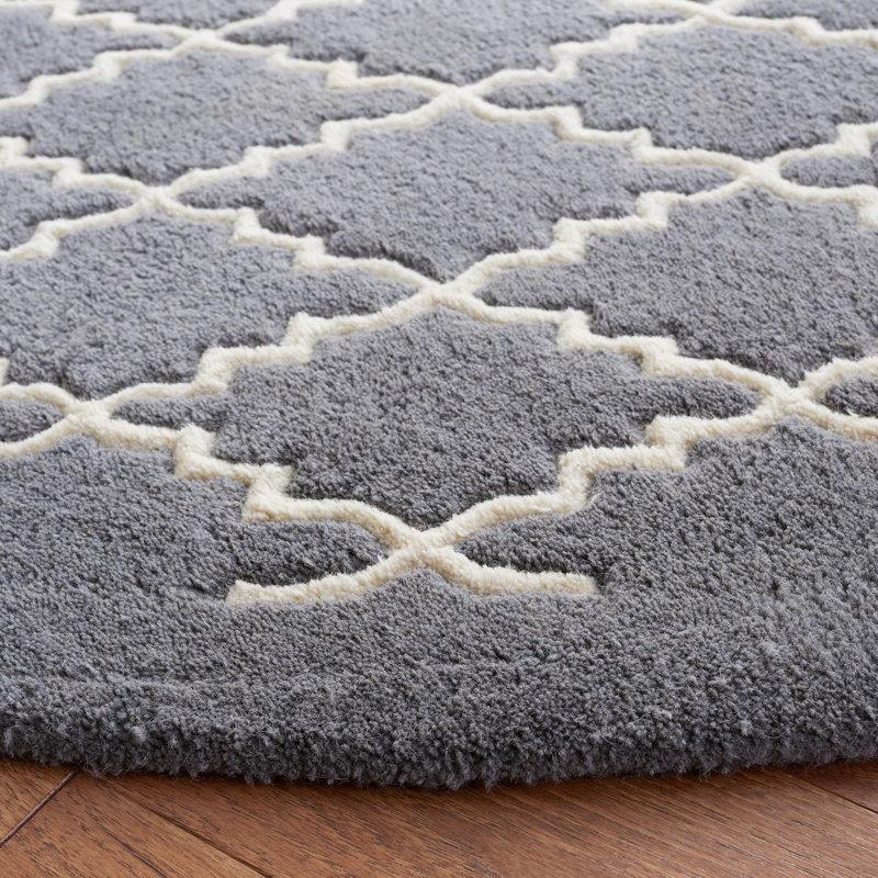 Tapis en laine touffeté à la main Carolene, Carré 7 pi