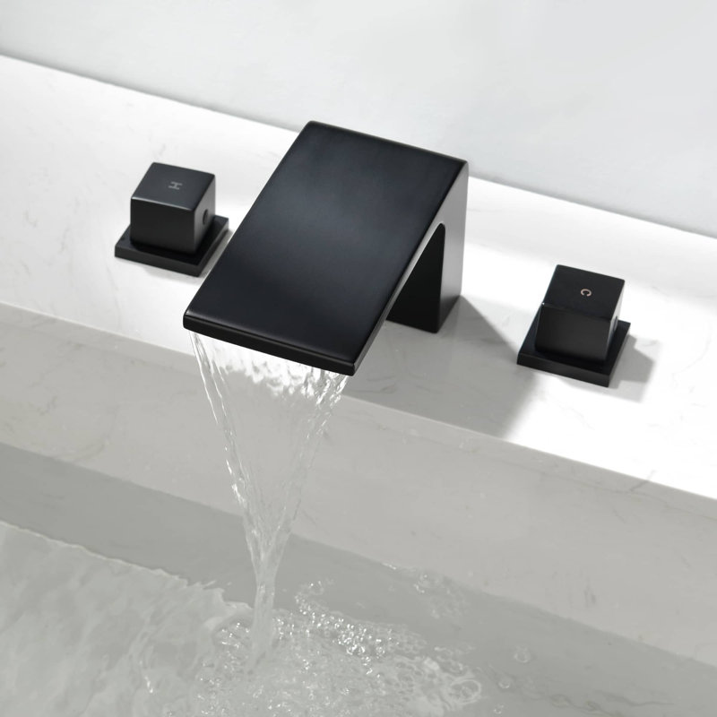 Widespread 2-handle Bathroom Faucet, Matte Black